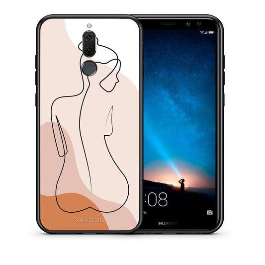 Θήκη Huawei Mate 10 Lite LineArt Woman από τη Smartfits με σχέδιο στο πίσω μέρος και μαύρο περίβλημα | Huawei Mate 10 Lite LineArt Woman case with colorful back and black bezels