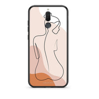 Thumbnail for huawei mate 10 lite LineArt Woman θήκη από τη Smartfits με σχέδιο στο πίσω μέρος και μαύρο περίβλημα | Smartphone case with colorful back and black bezels by Smartfits