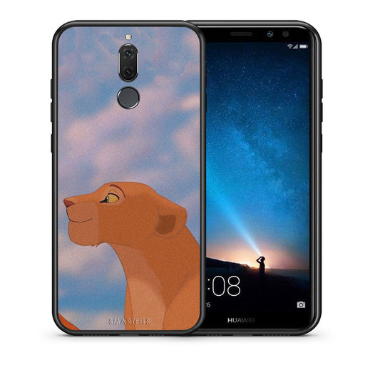 Θήκη Αγίου Βαλεντίνου Huawei Mate 10 Lite Lion Love 2 από τη Smartfits με σχέδιο στο πίσω μέρος και μαύρο περίβλημα | Huawei Mate 10 Lite Lion Love 2 case with colorful back and black bezels