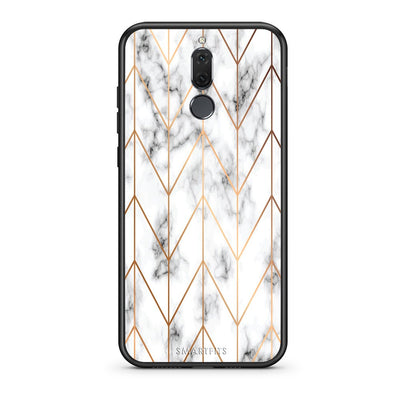 44 - huawei mate 10 lite Gold Geometric Marble case, cover, bumper
