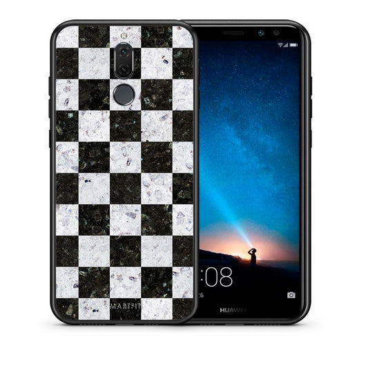 Θήκη Huawei Mate 10 Lite Square Geometric Marble από τη Smartfits με σχέδιο στο πίσω μέρος και μαύρο περίβλημα | Huawei Mate 10 Lite Square Geometric Marble case with colorful back and black bezels
