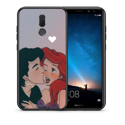 Θήκη Αγίου Βαλεντίνου Huawei Mate 10 Lite Mermaid Love από τη Smartfits με σχέδιο στο πίσω μέρος και μαύρο περίβλημα | Huawei Mate 10 Lite Mermaid Love case with colorful back and black bezels
