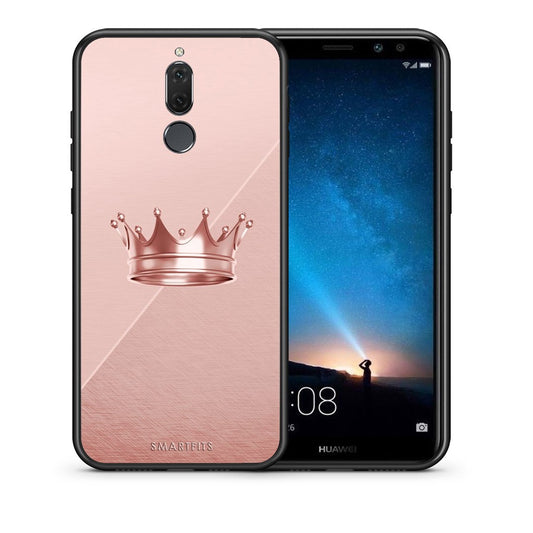 Θήκη Huawei Mate 10 Lite Crown Minimal από τη Smartfits με σχέδιο στο πίσω μέρος και μαύρο περίβλημα | Huawei Mate 10 Lite Crown Minimal case with colorful back and black bezels