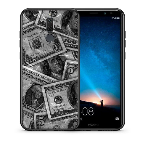Θήκη Huawei Mate 10 Lite Money Dollars από τη Smartfits με σχέδιο στο πίσω μέρος και μαύρο περίβλημα | Huawei Mate 10 Lite Money Dollars case with colorful back and black bezels