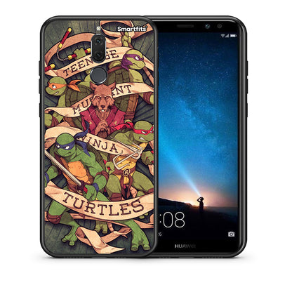 Θήκη Huawei Mate 10 Lite Ninja Turtles από τη Smartfits με σχέδιο στο πίσω μέρος και μαύρο περίβλημα | Huawei Mate 10 Lite Ninja Turtles case with colorful back and black bezels