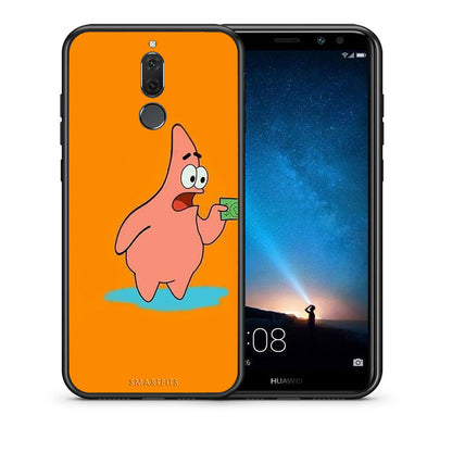 Θήκη Αγίου Βαλεντίνου Huawei Mate 10 Lite No Money 1 από τη Smartfits με σχέδιο στο πίσω μέρος και μαύρο περίβλημα | Huawei Mate 10 Lite No Money 1 case with colorful back and black bezels