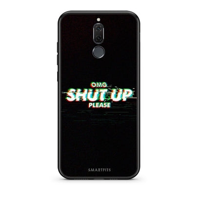 huawei mate 10 lite OMG ShutUp θήκη από τη Smartfits με σχέδιο στο πίσω μέρος και μαύρο περίβλημα | Smartphone case with colorful back and black bezels by Smartfits