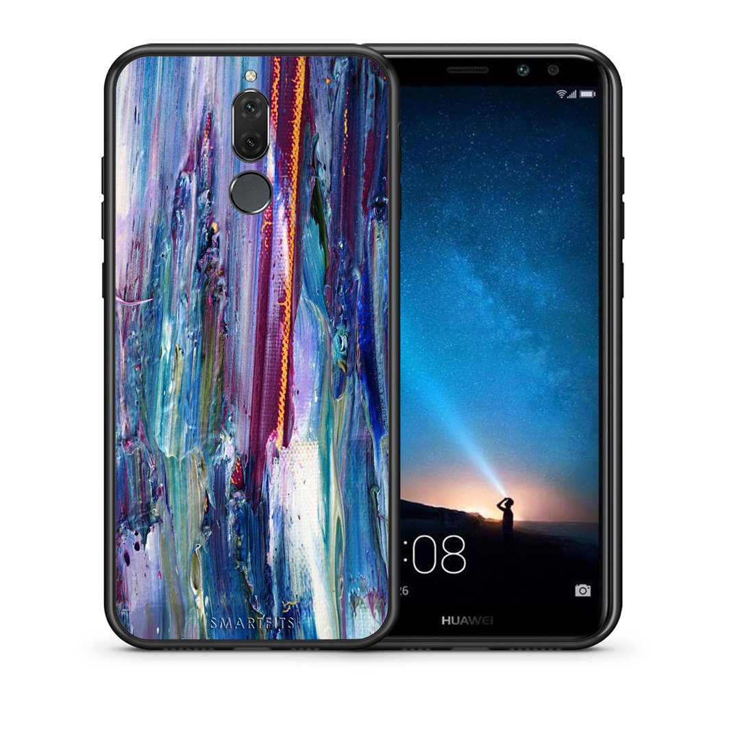 Θήκη Huawei Mate 10 Lite Winter Paint από τη Smartfits με σχέδιο στο πίσω μέρος και μαύρο περίβλημα | Huawei Mate 10 Lite Winter Paint case with colorful back and black bezels