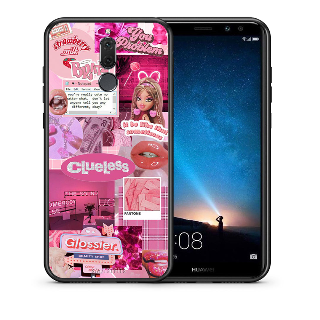 Θήκη Αγίου Βαλεντίνου Huawei Mate 10 Lite Pink Love από τη Smartfits με σχέδιο στο πίσω μέρος και μαύρο περίβλημα | Huawei Mate 10 Lite Pink Love case with colorful back and black bezels