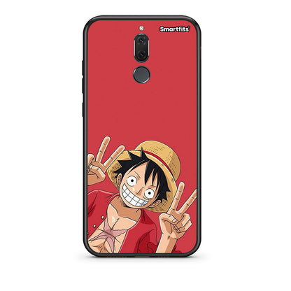 huawei mate 10 lite Pirate Luffy Θήκη από τη Smartfits με σχέδιο στο πίσω μέρος και μαύρο περίβλημα | Smartphone case with colorful back and black bezels by Smartfits
