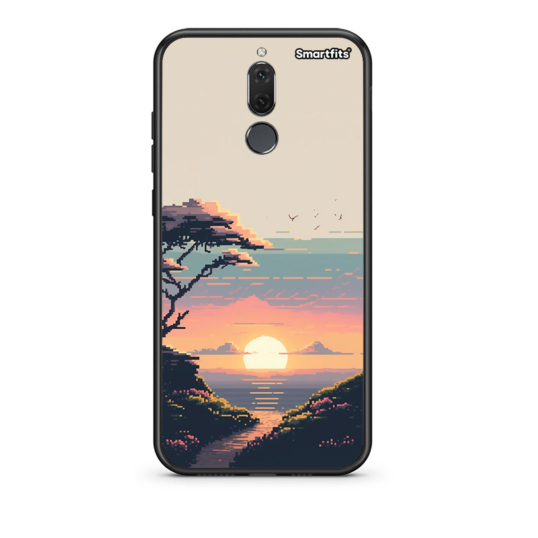 huawei mate 10 lite Pixel Sunset Θήκη από τη Smartfits με σχέδιο στο πίσω μέρος και μαύρο περίβλημα | Smartphone case with colorful back and black bezels by Smartfits