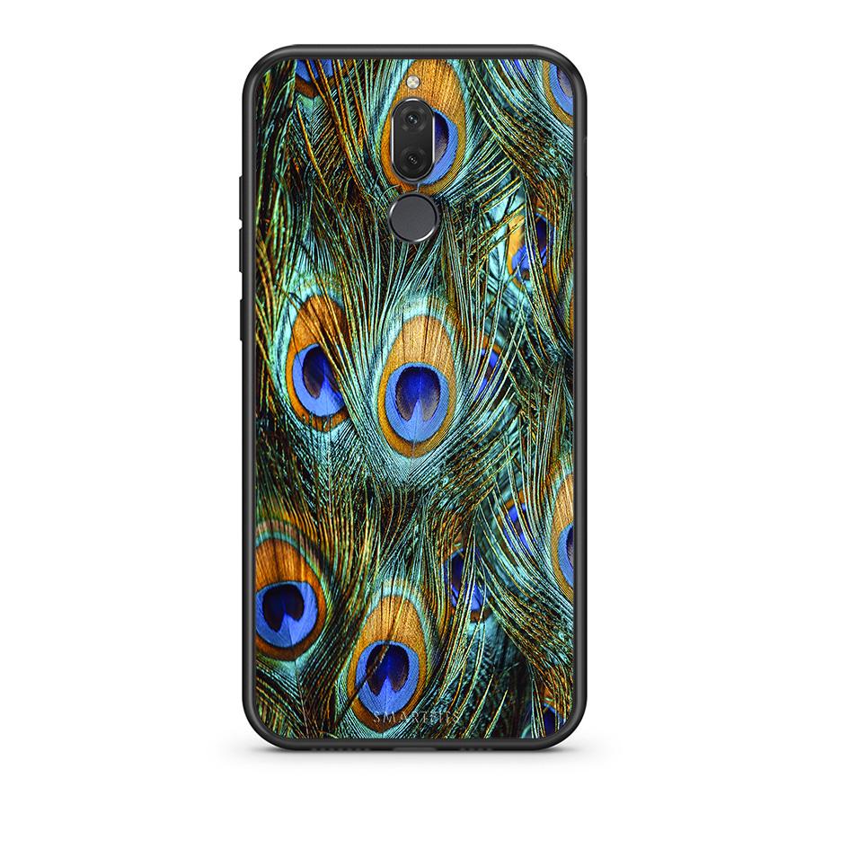huawei mate 10 lite Real Peacock Feathers θήκη από τη Smartfits με σχέδιο στο πίσω μέρος και μαύρο περίβλημα | Smartphone case with colorful back and black bezels by Smartfits