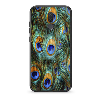 huawei mate 10 lite Real Peacock Feathers θήκη από τη Smartfits με σχέδιο στο πίσω μέρος και μαύρο περίβλημα | Smartphone case with colorful back and black bezels by Smartfits