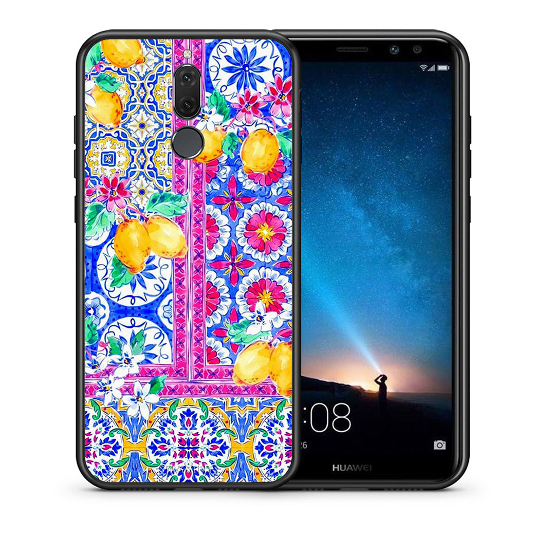 Θήκη Huawei Mate 10 Lite Retro Spring από τη Smartfits με σχέδιο στο πίσω μέρος και μαύρο περίβλημα | Huawei Mate 10 Lite Retro Spring case with colorful back and black bezels