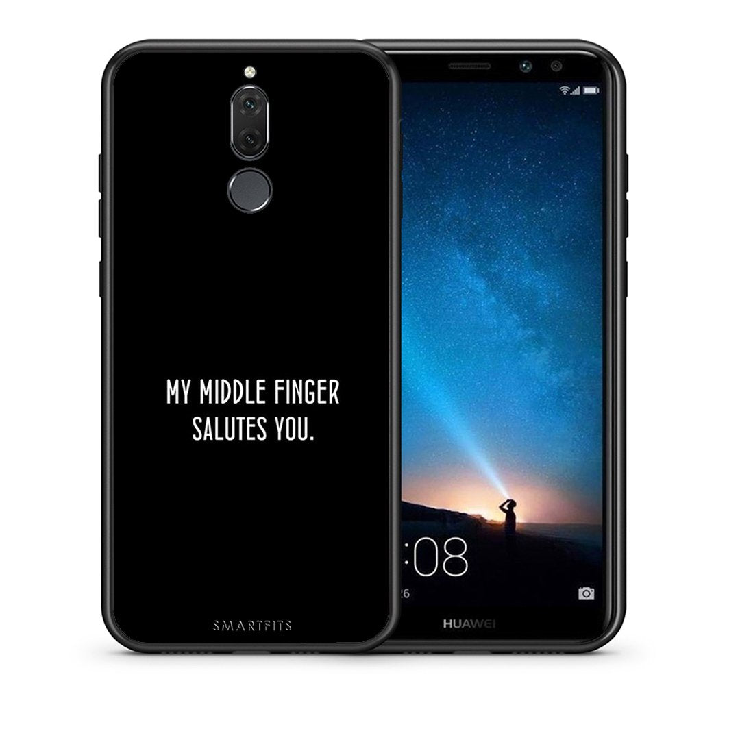 Θήκη Huawei Mate 10 Lite Salute από τη Smartfits με σχέδιο στο πίσω μέρος και μαύρο περίβλημα | Huawei Mate 10 Lite Salute case with colorful back and black bezels