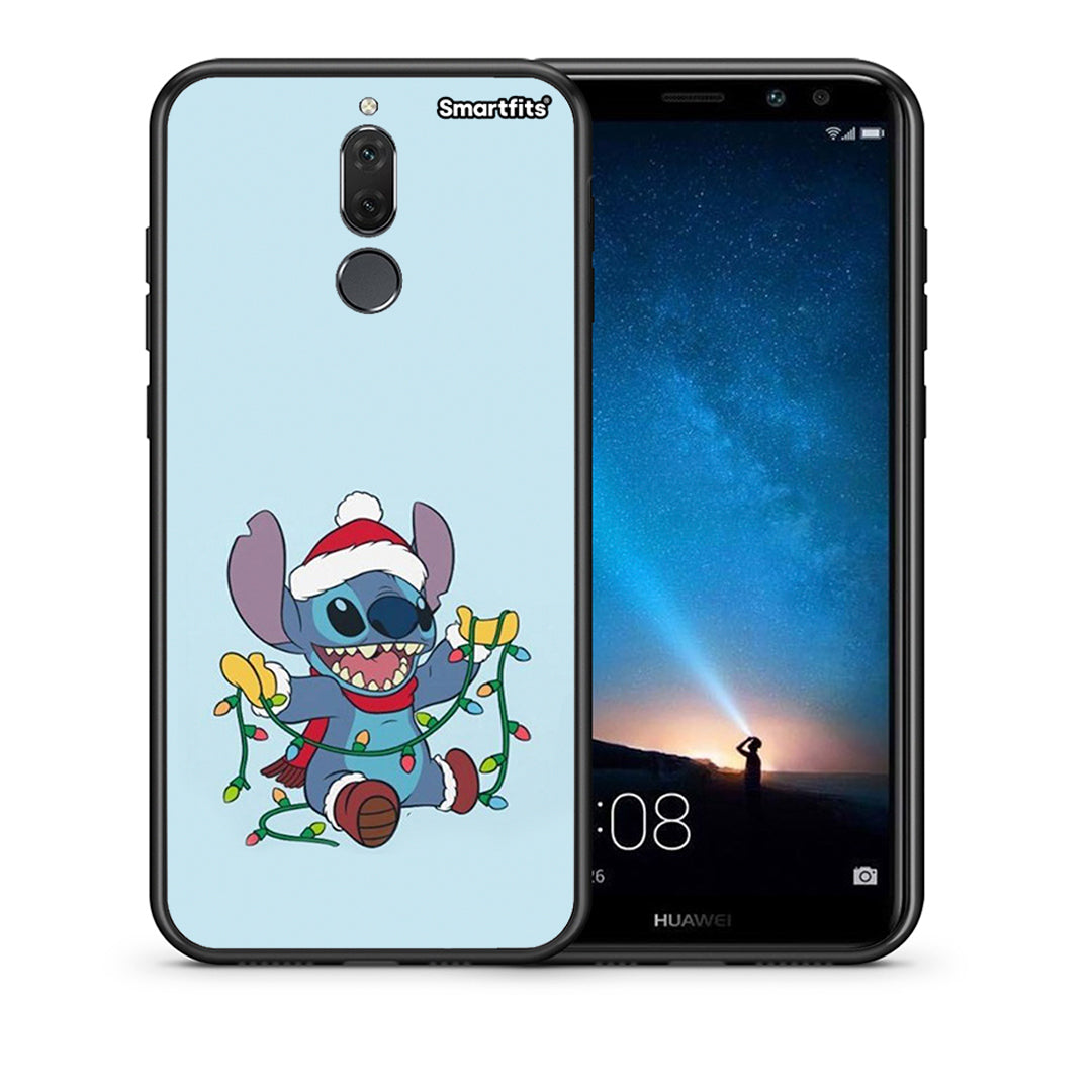 Θήκη Huawei Mate 10 Lite Santa Stich από τη Smartfits με σχέδιο στο πίσω μέρος και μαύρο περίβλημα | Huawei Mate 10 Lite Santa Stich case with colorful back and black bezels