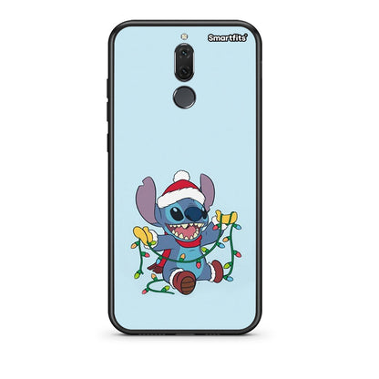 huawei mate 10 lite Santa Stich θήκη από τη Smartfits με σχέδιο στο πίσω μέρος και μαύρο περίβλημα | Smartphone case with colorful back and black bezels by Smartfits