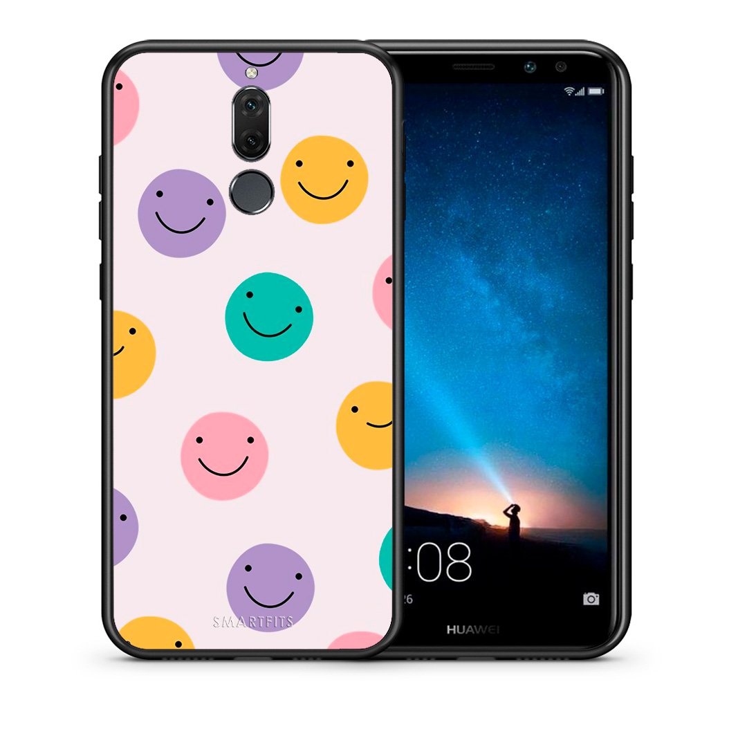 Θήκη Huawei Mate 10 Lite Smiley Faces από τη Smartfits με σχέδιο στο πίσω μέρος και μαύρο περίβλημα | Huawei Mate 10 Lite Smiley Faces case with colorful back and black bezels