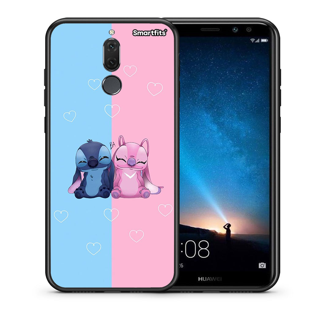 Θήκη Huawei Mate 10 Lite Stitch And Angel από τη Smartfits με σχέδιο στο πίσω μέρος και μαύρο περίβλημα | Huawei Mate 10 Lite Stitch And Angel case with colorful back and black bezels