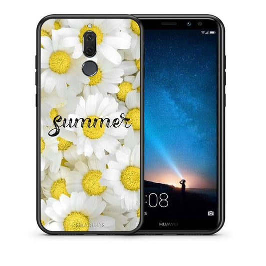 Θήκη Huawei Mate 10 Lite Summer Daisies από τη Smartfits με σχέδιο στο πίσω μέρος και μαύρο περίβλημα | Huawei Mate 10 Lite Summer Daisies case with colorful back and black bezels