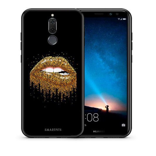 Θήκη Huawei Mate 10 Lite Golden Valentine από τη Smartfits με σχέδιο στο πίσω μέρος και μαύρο περίβλημα | Huawei Mate 10 Lite Golden Valentine case with colorful back and black bezels