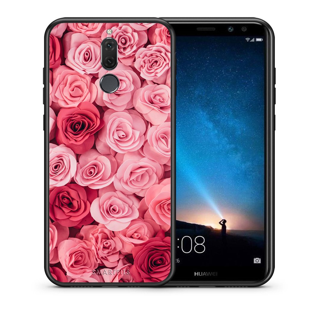 Θήκη Huawei Mate 10 Lite RoseGarden Valentine από τη Smartfits με σχέδιο στο πίσω μέρος και μαύρο περίβλημα | Huawei Mate 10 Lite RoseGarden Valentine case with colorful back and black bezels