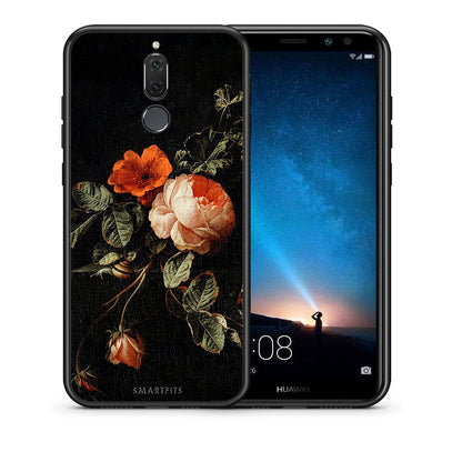 Θήκη Huawei Mate 10 Lite Vintage Roses από τη Smartfits με σχέδιο στο πίσω μέρος και μαύρο περίβλημα | Huawei Mate 10 Lite Vintage Roses case with colorful back and black bezels