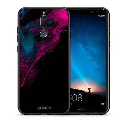 Θήκη Huawei Mate 10 Lite Pink Black Watercolor από τη Smartfits με σχέδιο στο πίσω μέρος και μαύρο περίβλημα | Huawei Mate 10 Lite Pink Black Watercolor case with colorful back and black bezels