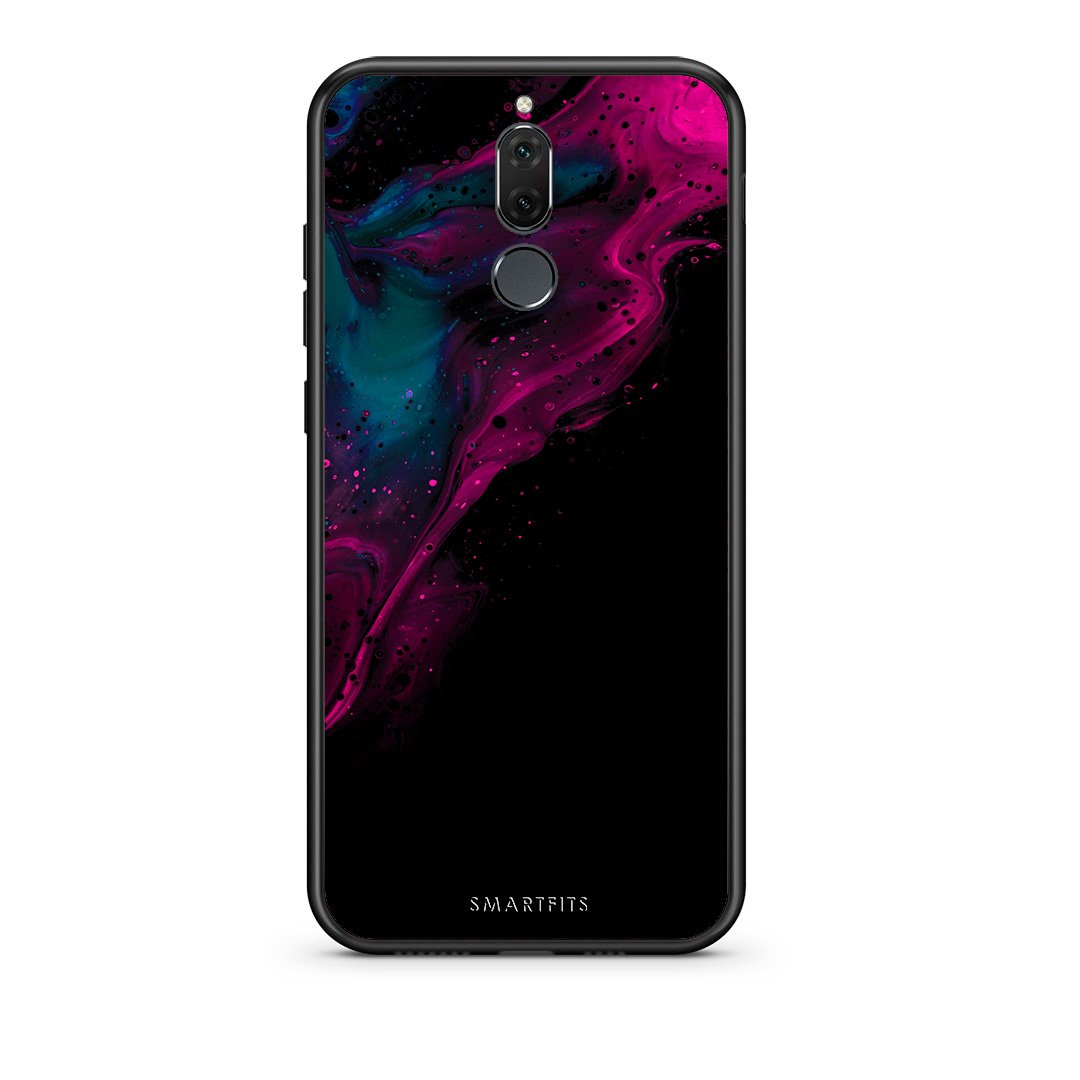 4 - huawei mate 10 lite Pink Black Watercolor case, cover, bumper