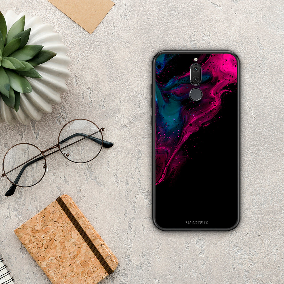 Watercolor Pink Black - Huawei Mate 10 Lite θήκη