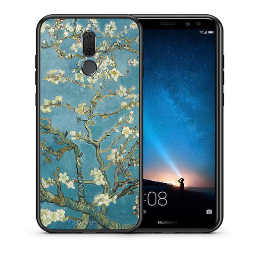 Θήκη Huawei Mate 10 Lite White Blossoms από τη Smartfits με σχέδιο στο πίσω μέρος και μαύρο περίβλημα | Huawei Mate 10 Lite White Blossoms case with colorful back and black bezels