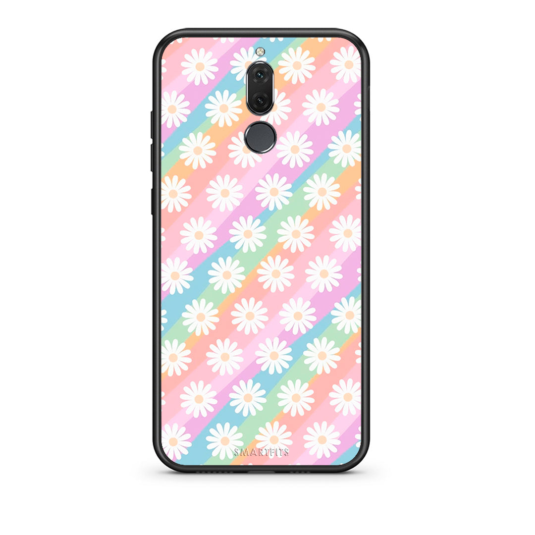 huawei mate 10 lite White Daisies θήκη από τη Smartfits με σχέδιο στο πίσω μέρος και μαύρο περίβλημα | Smartphone case with colorful back and black bezels by Smartfits