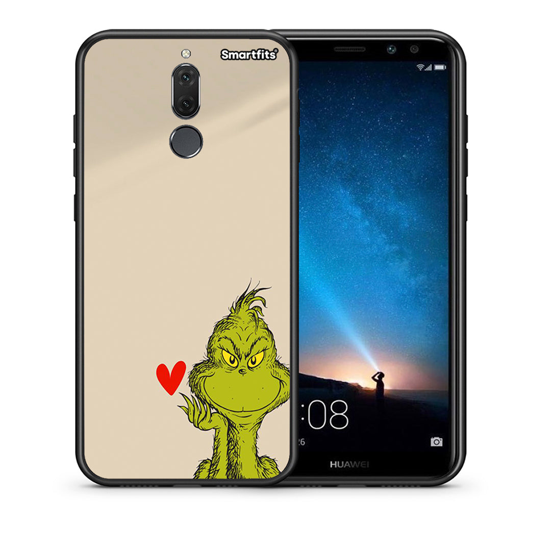 Θήκη Huawei Mate 10 Lite Xmas Grinch από τη Smartfits με σχέδιο στο πίσω μέρος και μαύρο περίβλημα | Huawei Mate 10 Lite Xmas Grinch case with colorful back and black bezels