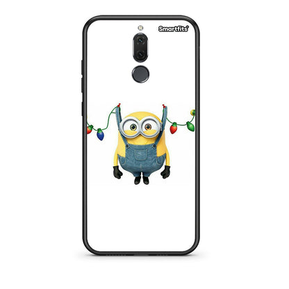 huawei mate 10 lite Xmas Minion Lights θήκη από τη Smartfits με σχέδιο στο πίσω μέρος και μαύρο περίβλημα | Smartphone case with colorful back and black bezels by Smartfits