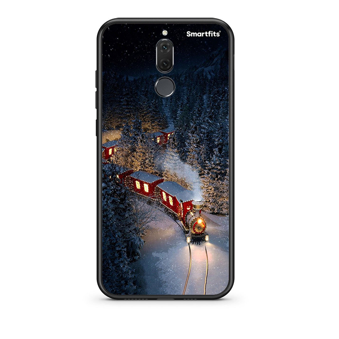 huawei mate 10 lite Xmas Train θήκη από τη Smartfits με σχέδιο στο πίσω μέρος και μαύρο περίβλημα | Smartphone case with colorful back and black bezels by Smartfits