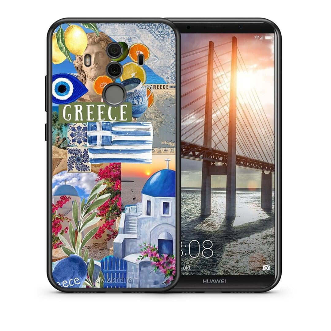 Θήκη Huawei Mate 10 Pro All Greek από τη Smartfits με σχέδιο στο πίσω μέρος και μαύρο περίβλημα | Huawei Mate 10 Pro All Greek case with colorful back and black bezels