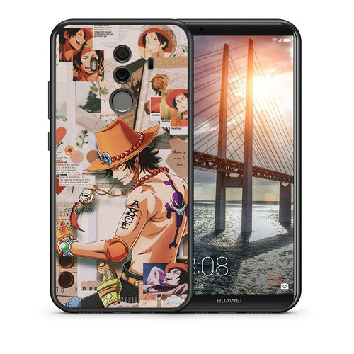 Θήκη Huawei Mate 10 Pro Anime Collage από τη Smartfits με σχέδιο στο πίσω μέρος και μαύρο περίβλημα | Huawei Mate 10 Pro Anime Collage case with colorful back and black bezels