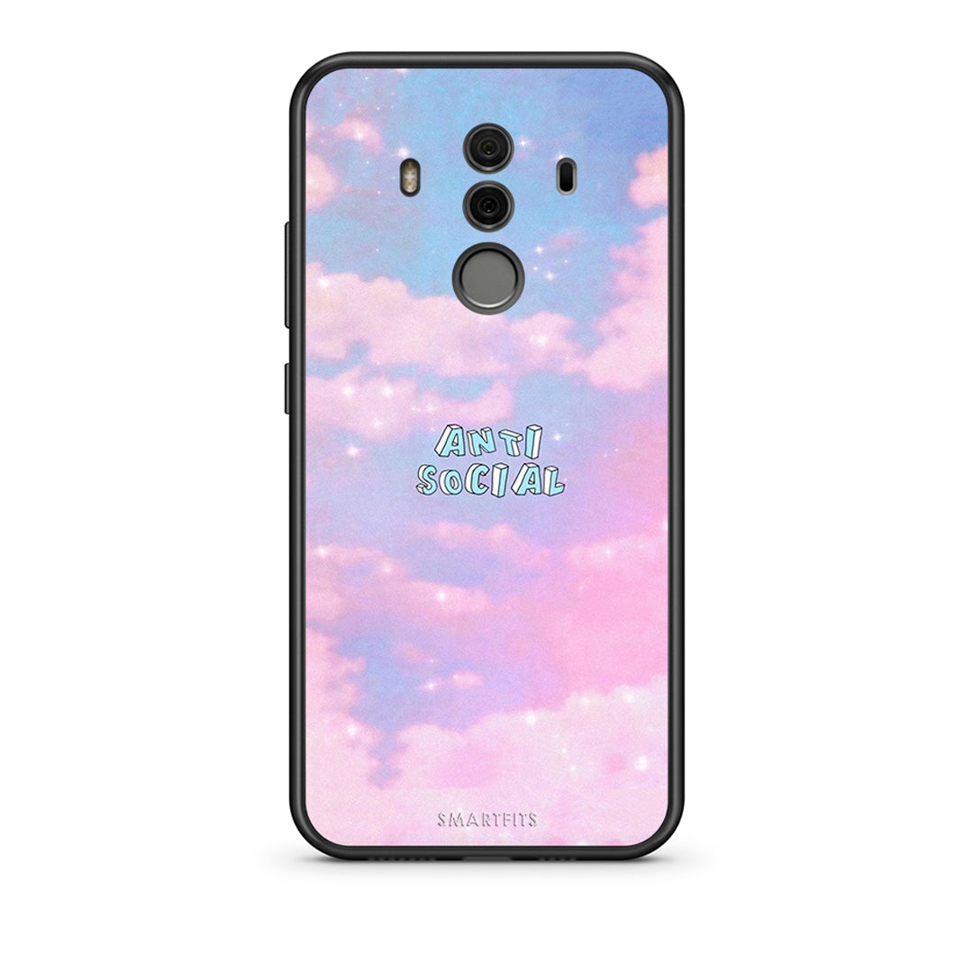 Huawei Mate 10 Pro Anti Social Θήκη Αγίου Βαλεντίνου από τη Smartfits με σχέδιο στο πίσω μέρος και μαύρο περίβλημα | Smartphone case with colorful back and black bezels by Smartfits