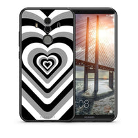 Thumbnail for Θήκη Huawei Mate 10 Pro Black Hearts από τη Smartfits με σχέδιο στο πίσω μέρος και μαύρο περίβλημα | Huawei Mate 10 Pro Black Hearts case with colorful back and black bezels