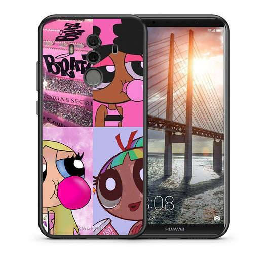 Θήκη Αγίου Βαλεντίνου Huawei Mate 10 Pro Bubble Girls από τη Smartfits με σχέδιο στο πίσω μέρος και μαύρο περίβλημα | Huawei Mate 10 Pro Bubble Girls case with colorful back and black bezels
