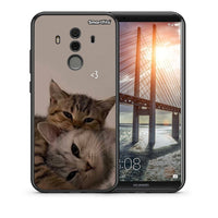 Thumbnail for Θήκη Huawei Mate 10 Pro Cats In Love από τη Smartfits με σχέδιο στο πίσω μέρος και μαύρο περίβλημα | Huawei Mate 10 Pro Cats In Love case with colorful back and black bezels