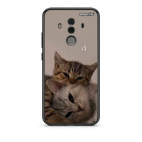 Thumbnail for Huawei Mate 10 Pro Cats In Love Θήκη από τη Smartfits με σχέδιο στο πίσω μέρος και μαύρο περίβλημα | Smartphone case with colorful back and black bezels by Smartfits