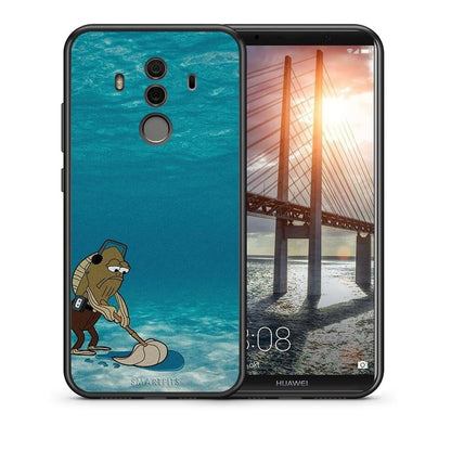Θήκη Huawei Mate 10 Pro Clean The Ocean από τη Smartfits με σχέδιο στο πίσω μέρος και μαύρο περίβλημα | Huawei Mate 10 Pro Clean The Ocean case with colorful back and black bezels