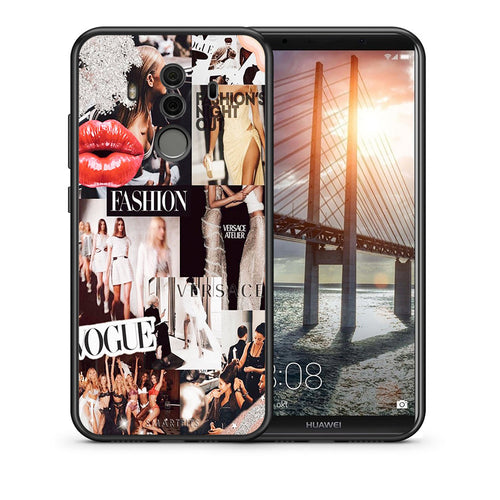 Θήκη Αγίου Βαλεντίνου Huawei Mate 10 Pro Collage Fashion από τη Smartfits με σχέδιο στο πίσω μέρος και μαύρο περίβλημα | Huawei Mate 10 Pro Collage Fashion case with colorful back and black bezels