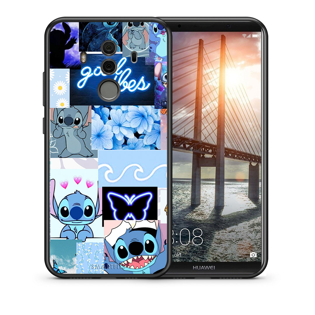 Θήκη Αγίου Βαλεντίνου Huawei Mate 10 Pro Collage Good Vibes από τη Smartfits με σχέδιο στο πίσω μέρος και μαύρο περίβλημα | Huawei Mate 10 Pro Collage Good Vibes case with colorful back and black bezels