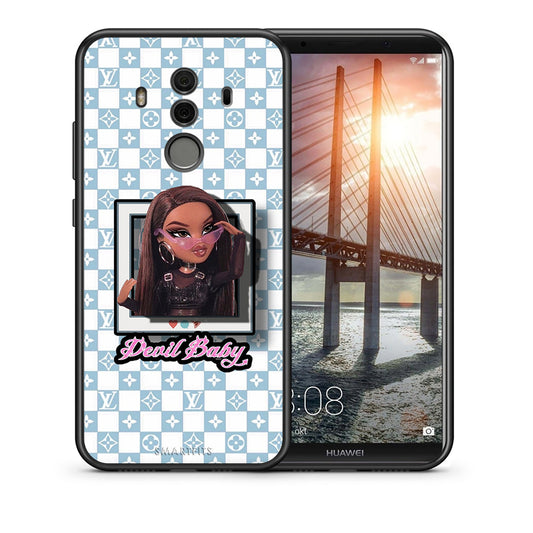 Θήκη Αγίου Βαλεντίνου Huawei Mate 10 Pro Devil Baby από τη Smartfits με σχέδιο στο πίσω μέρος και μαύρο περίβλημα | Huawei Mate 10 Pro Devil Baby case with colorful back and black bezels