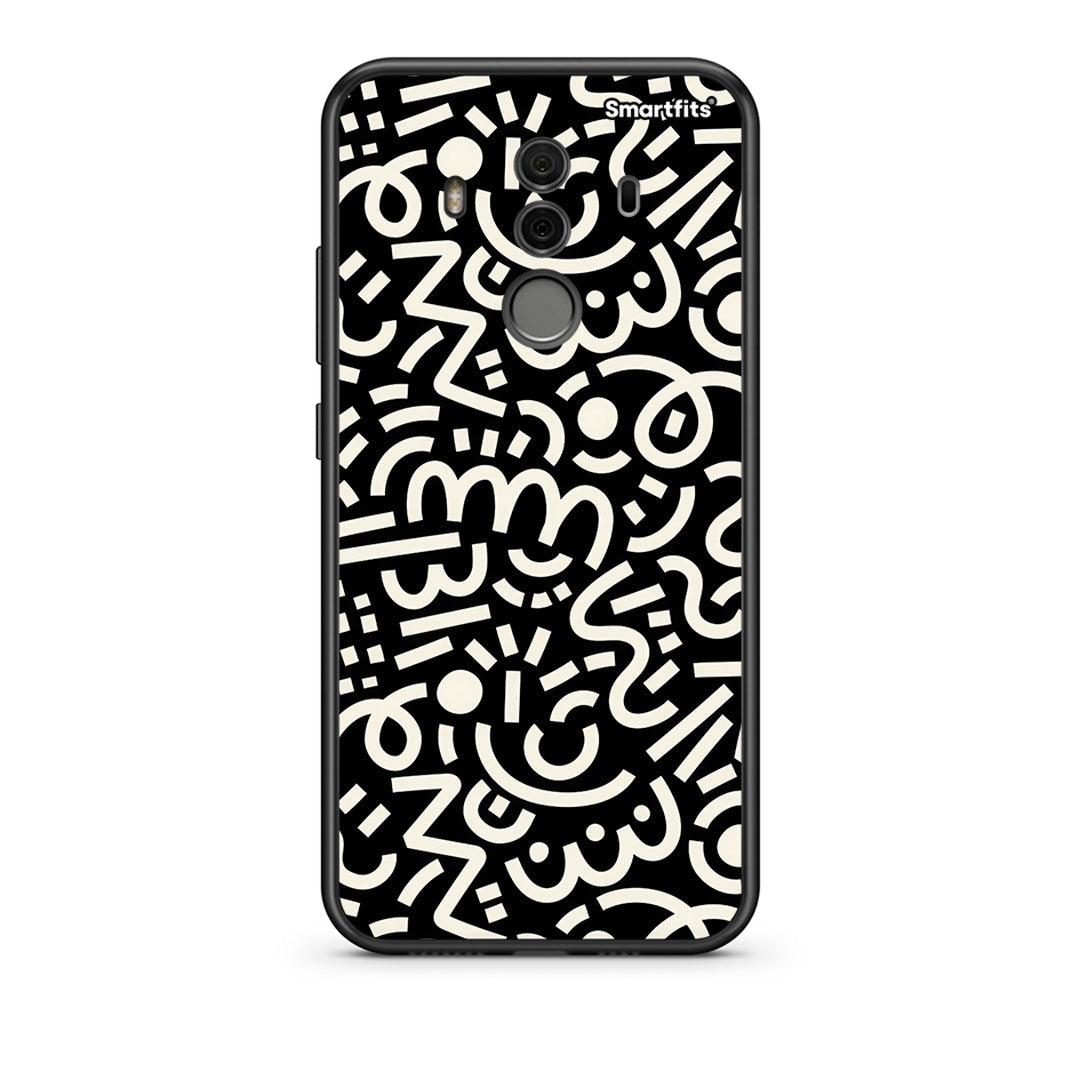 Huawei Mate 10 Pro Doodle Art Θήκη από τη Smartfits με σχέδιο στο πίσω μέρος και μαύρο περίβλημα | Smartphone case with colorful back and black bezels by Smartfits