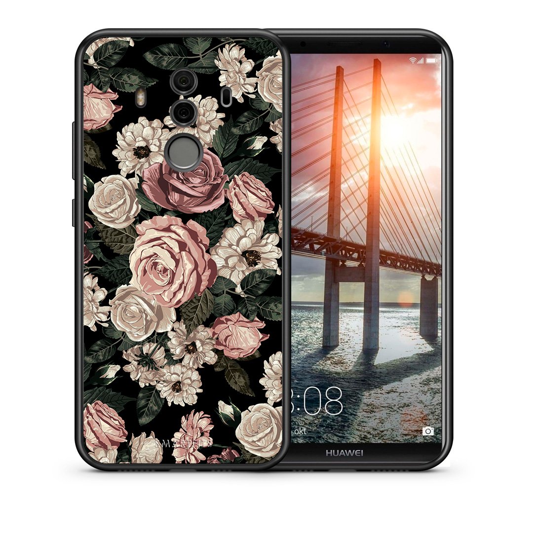 Θήκη Huawei Mate 10 Pro Wild Roses Flower από τη Smartfits με σχέδιο στο πίσω μέρος και μαύρο περίβλημα | Huawei Mate 10 Pro Wild Roses Flower case with colorful back and black bezels