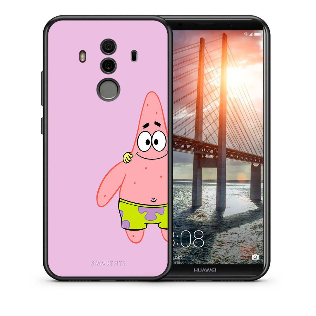 Θήκη Huawei Mate 10 Pro  Friends Patrick από τη Smartfits με σχέδιο στο πίσω μέρος και μαύρο περίβλημα | Huawei Mate 10 Pro  Friends Patrick case with colorful back and black bezels