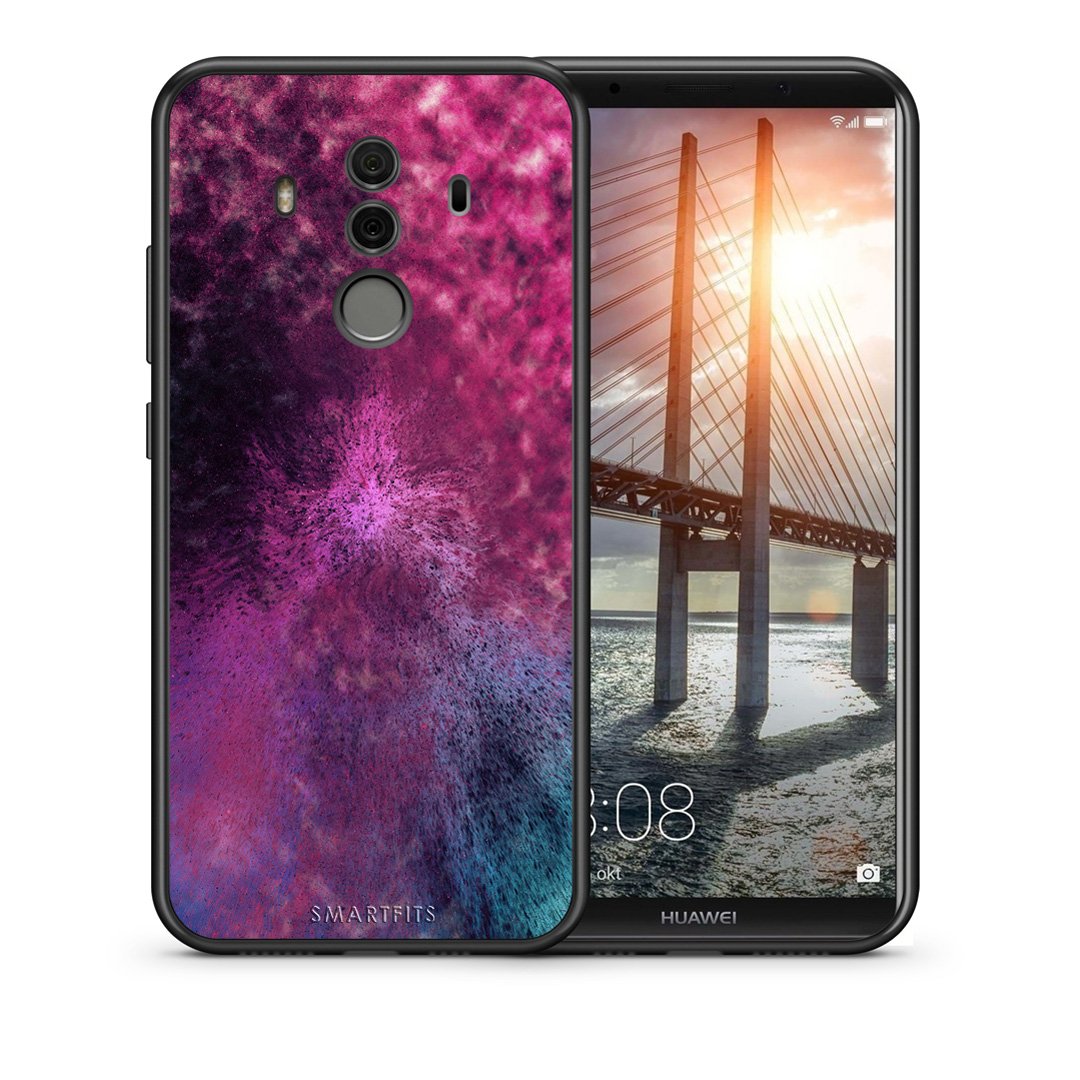 Θήκη Huawei Mate 10 Pro Aurora Galaxy από τη Smartfits με σχέδιο στο πίσω μέρος και μαύρο περίβλημα | Huawei Mate 10 Pro Aurora Galaxy case with colorful back and black bezels